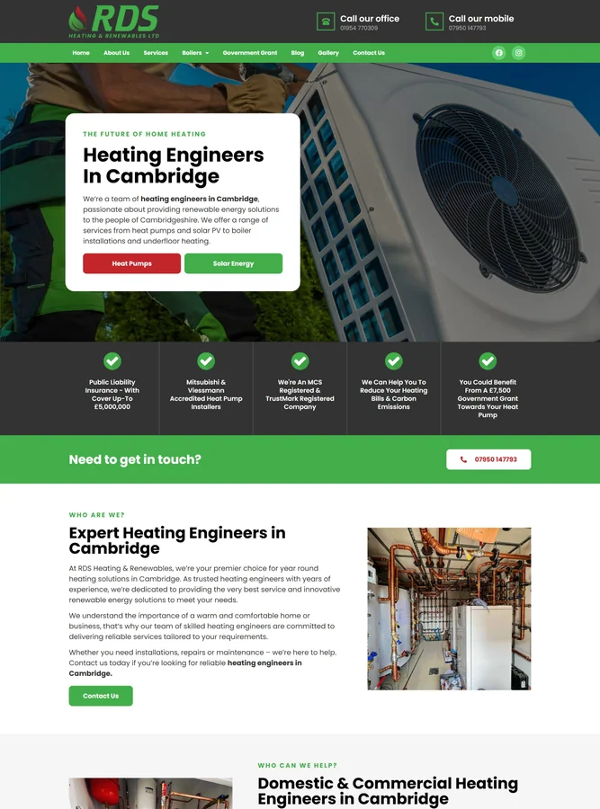 Responsive trades website designed by Happy Shrimp Marketing